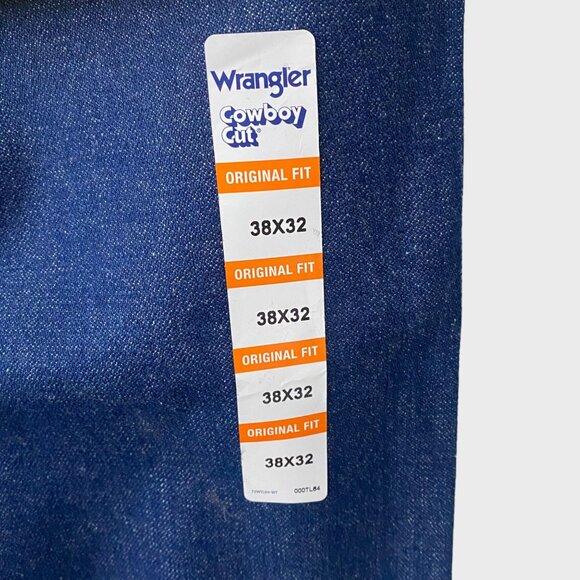 Wrangler Cowboy Cut Denim Jeans Blue Men's Size 38X32 Original Fit Pro Rodeo New - Picture 10 of 12
